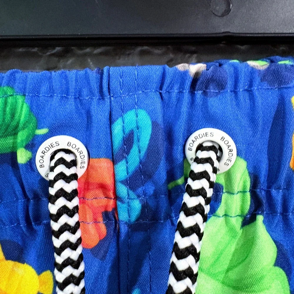 Balloon Animal Print Blue Swim Trunks Men XL Board Shorts Whimsical Beachwear